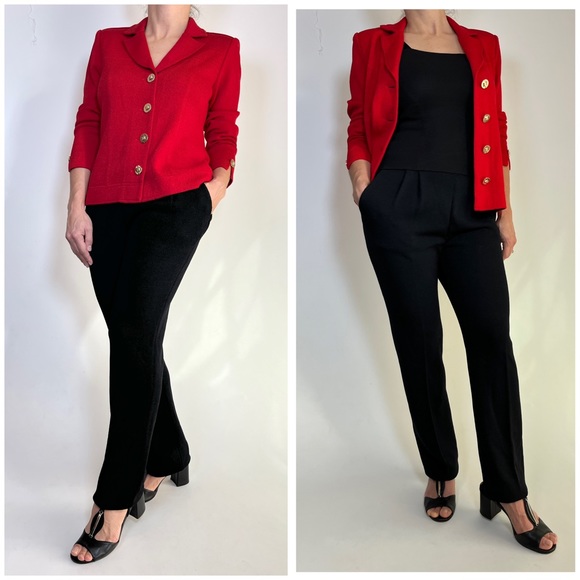 ST.JOHN COLLECTION by Marie Gray knit Blazer jacket skirt set 4 - Picture 3 of 17